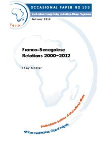 Future of Franco-Senegalese Relations in a Post-Military Collaboration Era